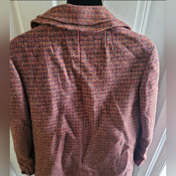 Harris Tweed women's coat jacket multicolor 100% Virgin Scottish Wool L - Picture 12 of 12